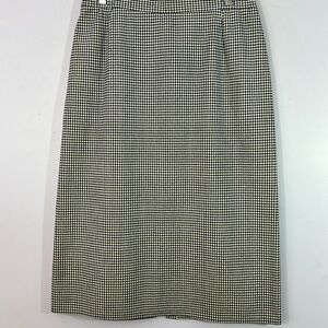 Count Romi ultra suede blue houndstooth vintage skirt, 14, made in the USA